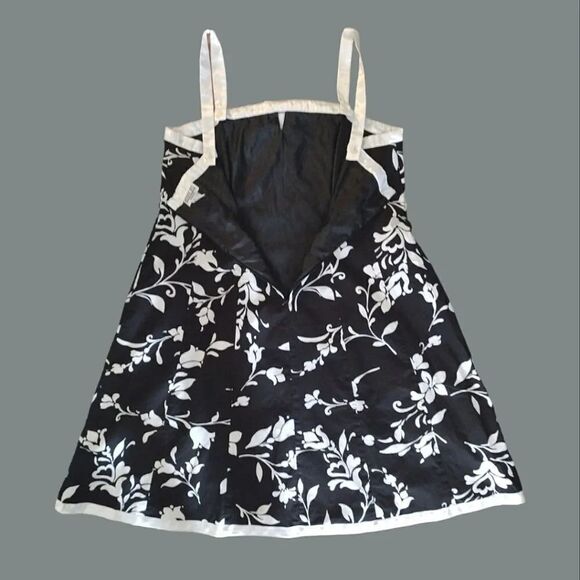 Y2K Black White Floral Whimsigoth Multi Way Rockabily Mini Dress Plussize 24W - Picture 12 of 17
